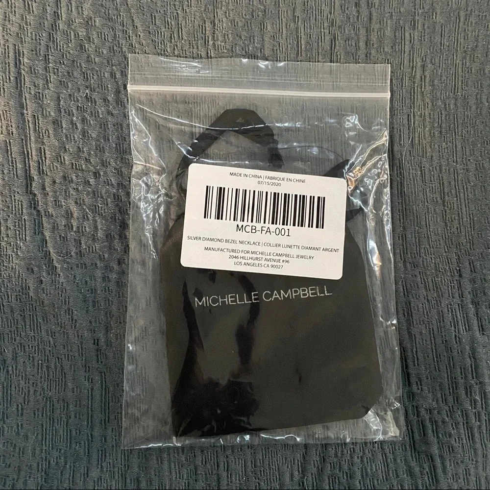 Michelle Campbell Diamond Bezel Necklace